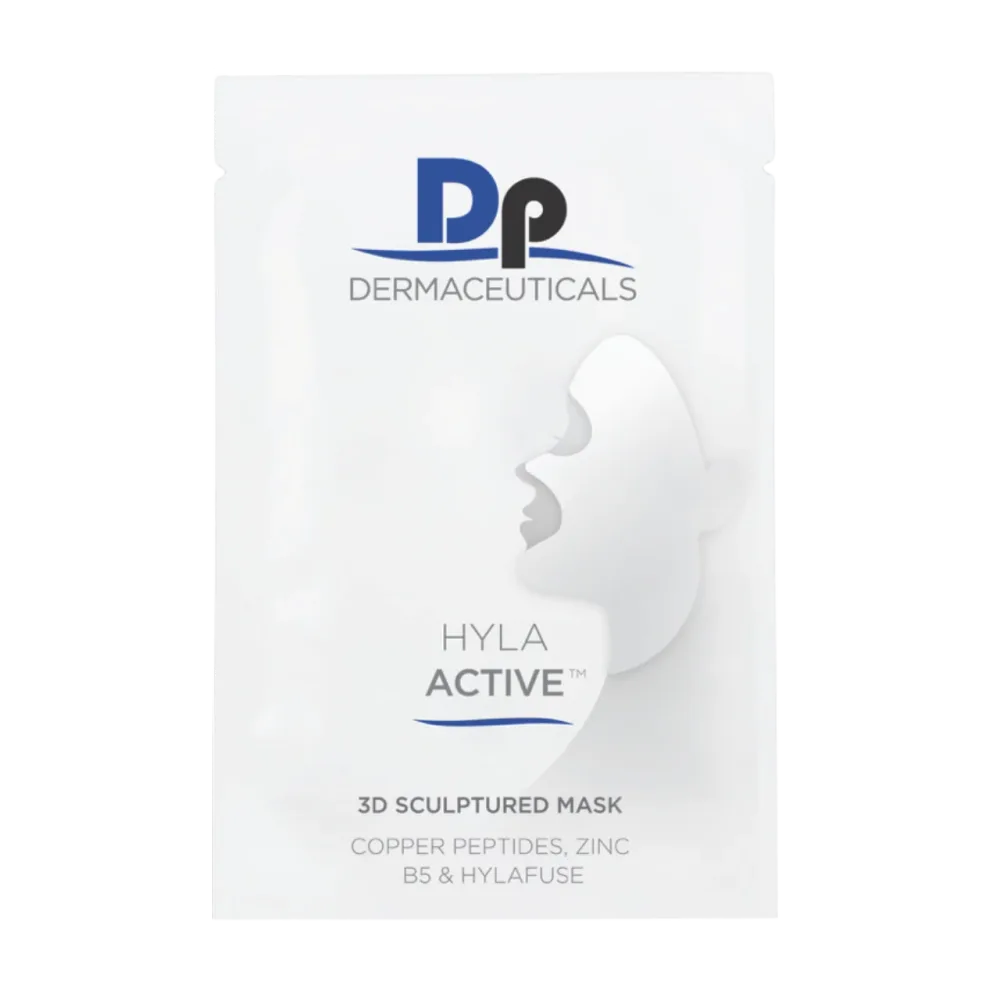 Тканевая маска для шеи и декольте DP Dermaceuticals Hyla Active 3D увлажняющая, восстанавливающая, 1 шт