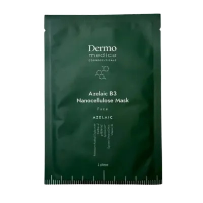 Тканевая маска для лица Dermomedica Azelaic B3 Nanocellulose Mask наноцеллюлозная, для жирной кожи, склонной к акне, 1 шт