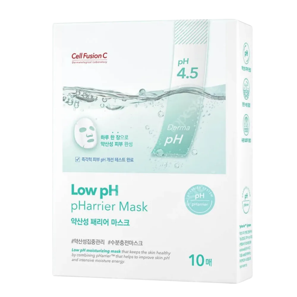 Тканевая маска для лица Cell Fusion C Low pH pHarrier Mask увлажняющая, для сухой и чувствительной кожи, 10 шт