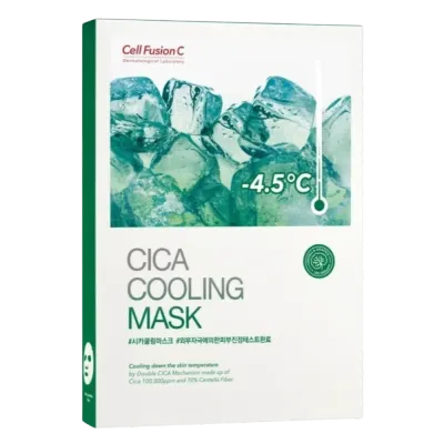 Тканевая маска для лица Cell Fusion C Post Alpha Cica Cooling Mask охлаждающая, с центеллой азиатской, 1 шт