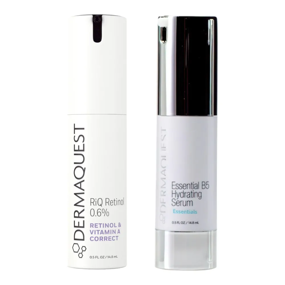 Набор Dermaquest Night Reset, сыворотка RiQ Retinol 0,6% и Essential B5 Hydrating Serum 15 мл