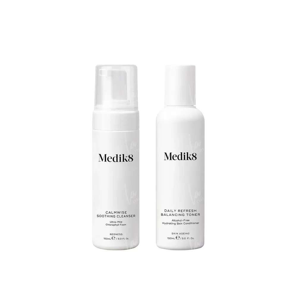 Набор для лица Medik8 Calmwise Soothing Cleanser + Daily Refresh Toner, пенка для умывания и тоник