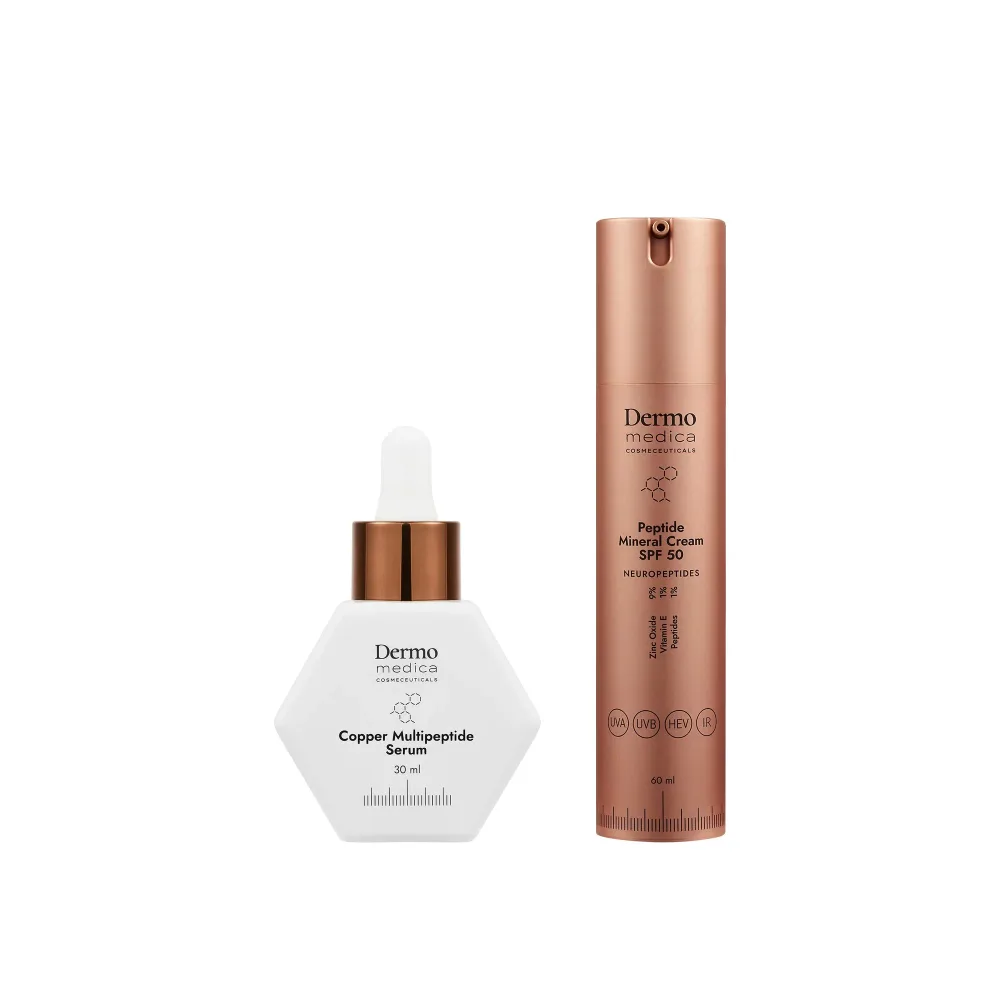 Набор Dermomedica Copper Multipeptide Serum и Peptide Mineral Cream, сыворотка и крем с пептидами