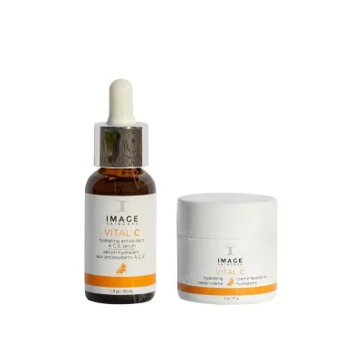 Набор Image Skincare Vital C, сыворотка Hydrating Antioxidant A C E Serum и крем Hydrating Repair Creme