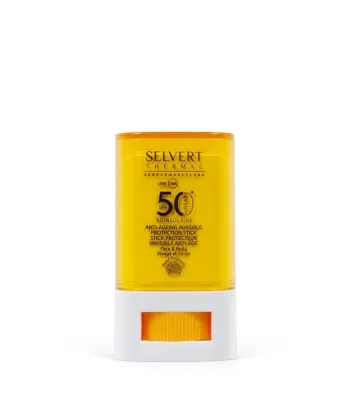 Солнцезащитный стик Selvert Thermal Sun Care Age-Aging Invisible Protection Stick SPF 50+, прозрачный, 15 мл