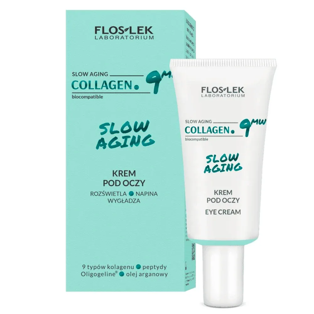 Крем для кожи вокруг глаз Floslek Collagen.9MW Slow Aging подтягивающий, разглаживающий, 30 мл