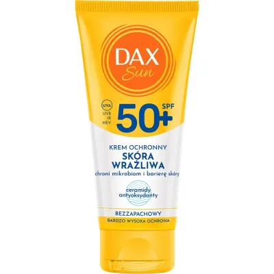 Солнцезащитный крем Dax Sun SPF 50, с церамидами, без отдушки, для чувствительной кожи, 50 мл