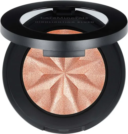 Румяна-хайлайтер bareMinerals Gen Nude Highlighting Blush с сияющим финишем, оттенок Peach Glow, 3,8 г