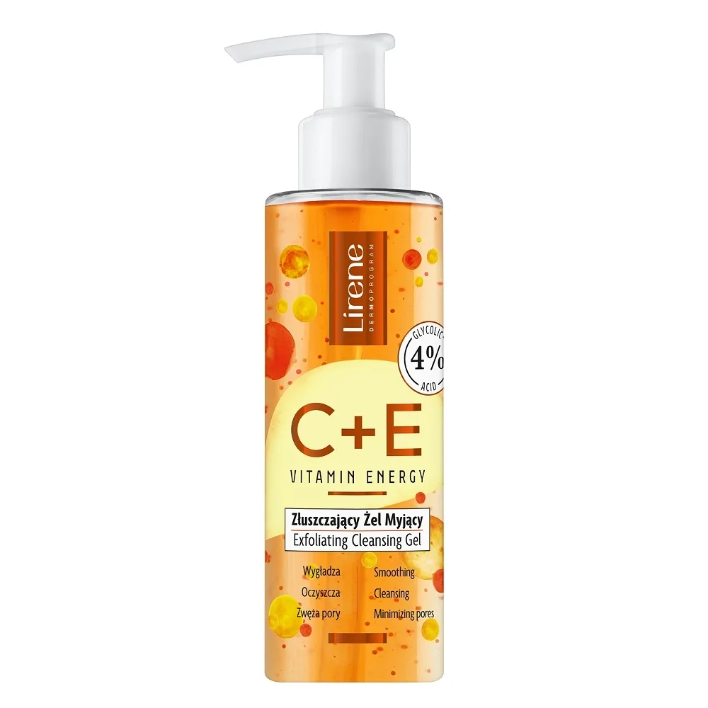 Отшелушивающий гель для умывания лица Lirene C+E Vitamin Energy, 145 мл