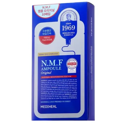 Тканевые маски для лица Mediheal The N.M.F Ampoule Mask, увлажняющие, с гиалуроновой кислотой, 10 шт