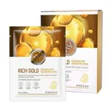 Тканевая маска для лица Enough Rich Gold питательная, с золотом, 10 шт — фото 1