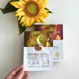 Тканевая маска для лица Enough Rich Gold питательная, с золотом, 10 шт — фото 2