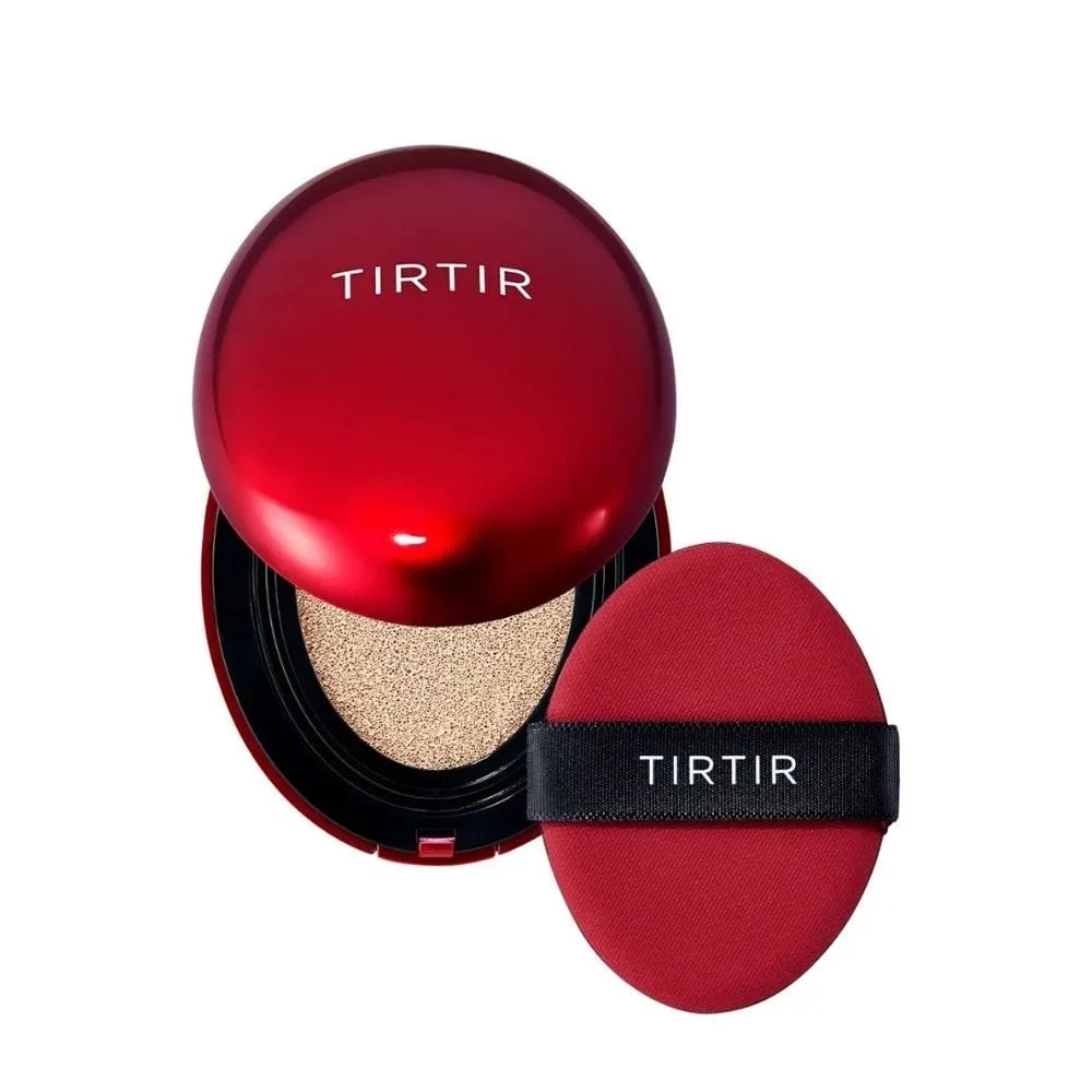 Кушон TIRTIR Mask Fit Red Cushion в мини-формате, стойкий, SPF 40 PA++, оттенок 21C Cool Ivory