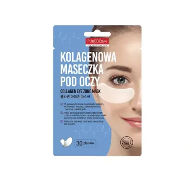 Коллагеновые гелевые патчи для кожи под глазами Purederm Collagen Eye Zone Mask, 30 шт