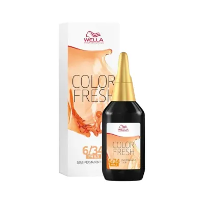 Тонер для волос Wella Professionals Color Fresh, без аммиака, демиперманентный, 75 мл, оттенок 6/34