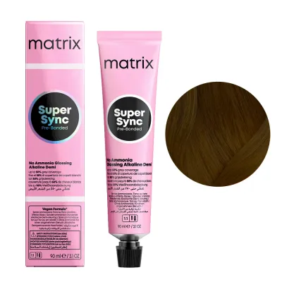 Тонер для волос Matrix Super Sync Pre-Bonded, 90 мл, оттенок Pre-Bonded, krem do koloryzacji ton w ton, 4A/4.1