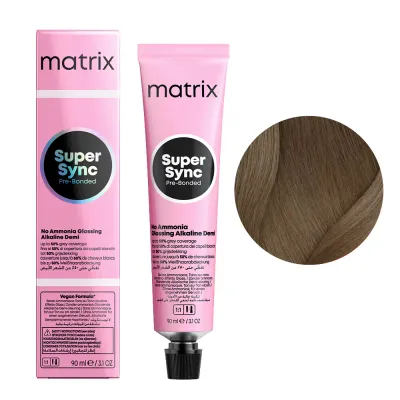 Тонер для волос Matrix Super Sync Pre-Bonded, 90 мл, оттенок Pre-Bonded, krem do koloryzacji ton w ton, 7NA/7.01