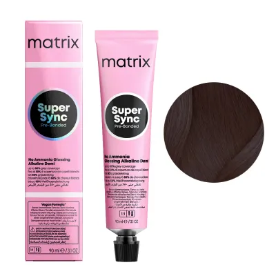 Тонер для волос Matrix Super Sync Pre-Bonded, 90 мл, оттенок Pre-Bonded, krem do koloryzacji ton w ton, 4BR/4.56