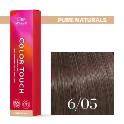Тонирующий крем для волос Wella Professionals Color Touch, без аммиака, 60 мл, оттенок 6/05
