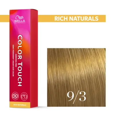 Тонирующий крем для волос Wella Professionals Color Touch, без аммиака, 60 мл, оттенок 9/3