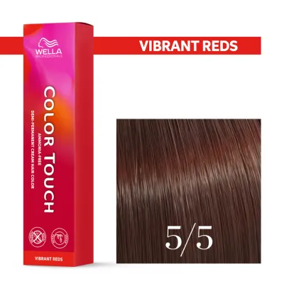 Тонирующий крем для волос Wella Professionals Color Touch, без аммиака, 60 мл, оттенок 5/5