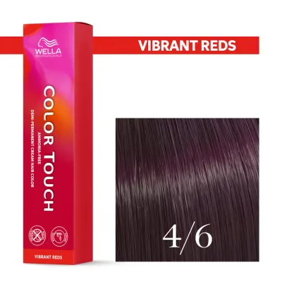 Тонирующий крем для волос Wella Professionals Color Touch, без аммиака, 60 мл, оттенок 4/6