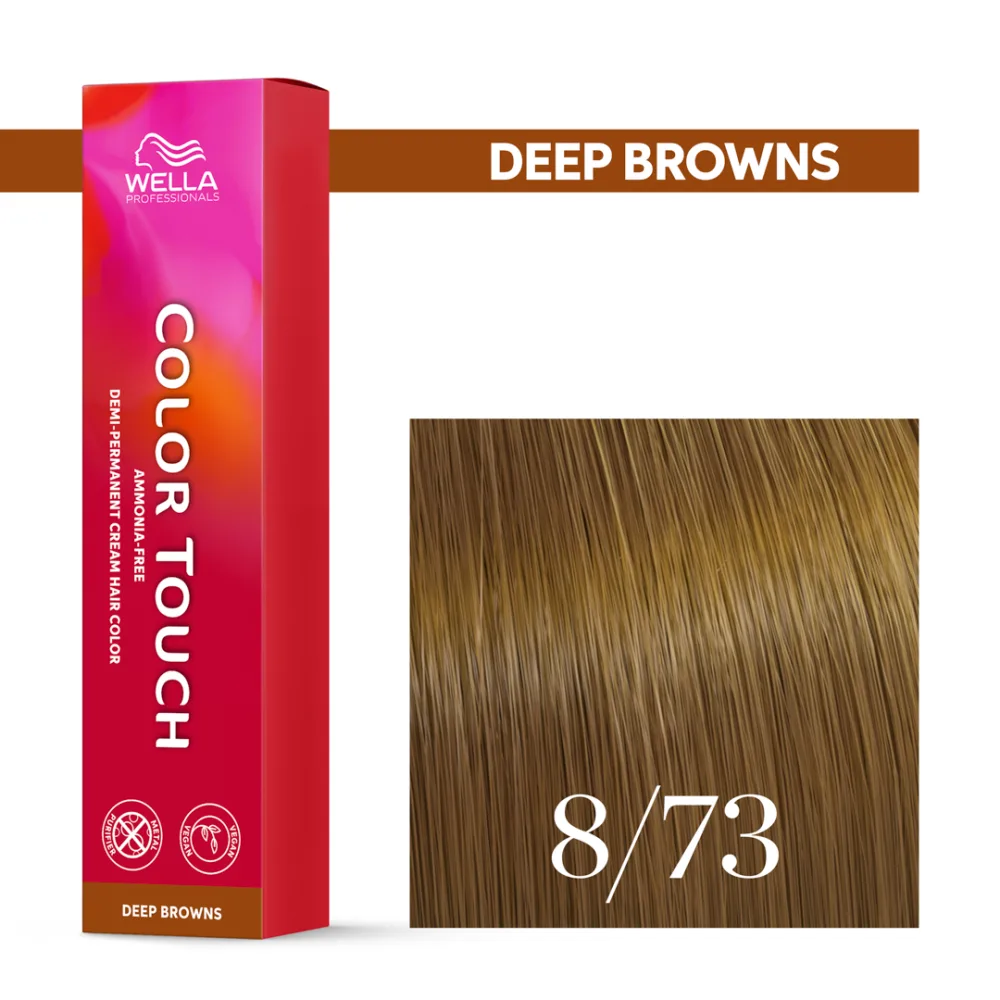 Тонирующий крем для волос Wella Professionals Color Touch, без аммиака, 60 мл, оттенок 8/73