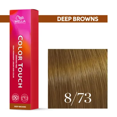 Тонирующий крем для волос Wella Professionals Color Touch, без аммиака, 60 мл, оттенок 8/73