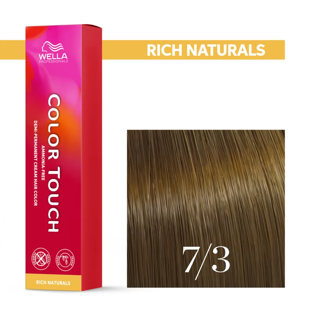 Тонирующий крем для волос Wella Professionals Color Touch, без аммиака, 60 мл, оттенок 7/3