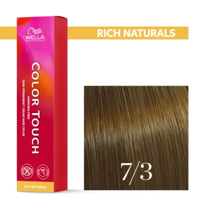 Тонирующий крем для волос Wella Professionals Color Touch, без аммиака, 60 мл, оттенок 7/3