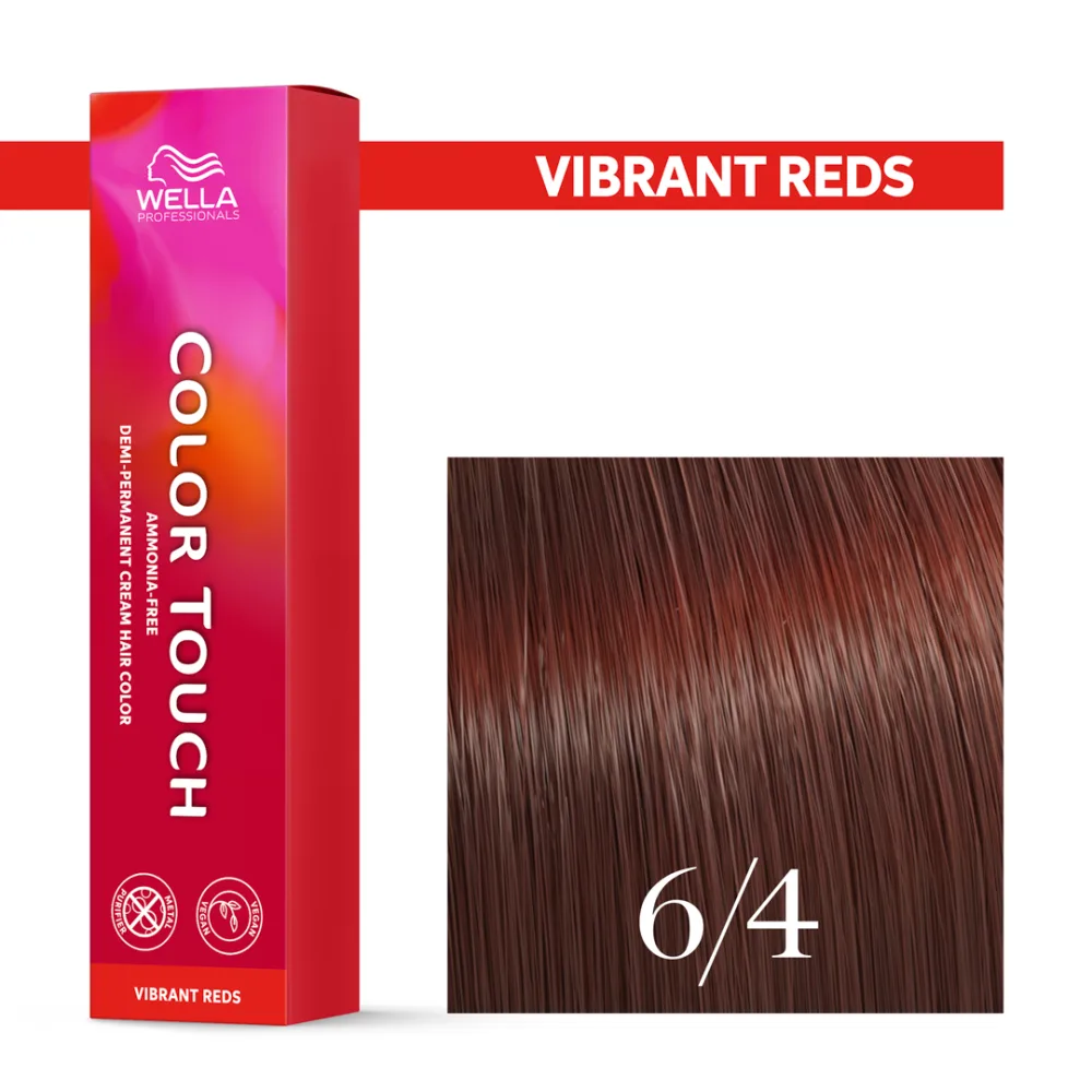 Тонирующий крем для волос Wella Professionals Color Touch, без аммиака, 60 мл, оттенок 6/4