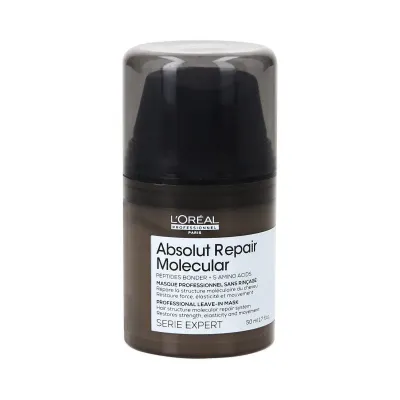Несмываемая маска L'Oreal Professionnel Absolut Repair Molecular восстанавливающая, для повреждённых волос, 50 мл