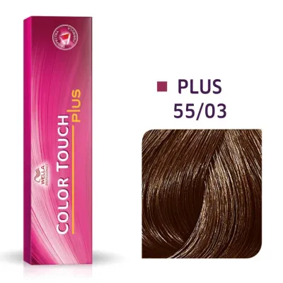 Тонирующий крем для волос Wella Professionals Color Touch Plus, без аммиака, 60 мл, оттенок 55/03