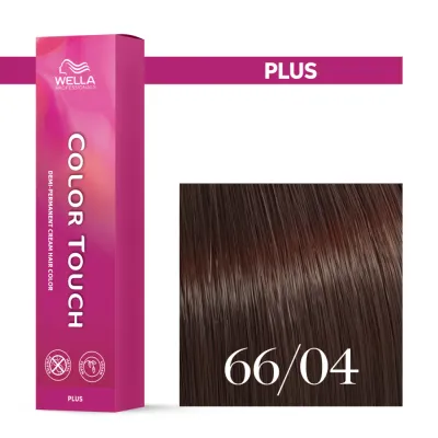 Тонирующий крем для волос Wella Professionals Color Touch Plus, без аммиака, 60 мл, оттенок 66/04