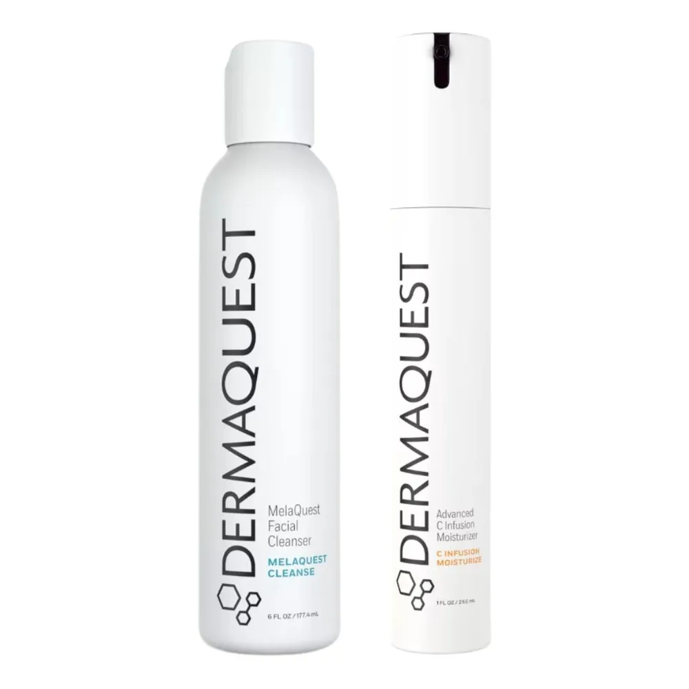 Набор для лица Dermaquest MelaQuest Cleanser и Advanced C Infusion Moisturizer, осветляющий, 177 мл + 30 мл