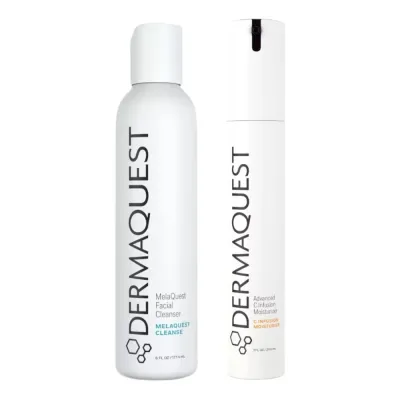 Набор для лица Dermaquest MelaQuest Cleanser и Advanced C Infusion Moisturizer, осветляющий, 177 мл + 30 мл