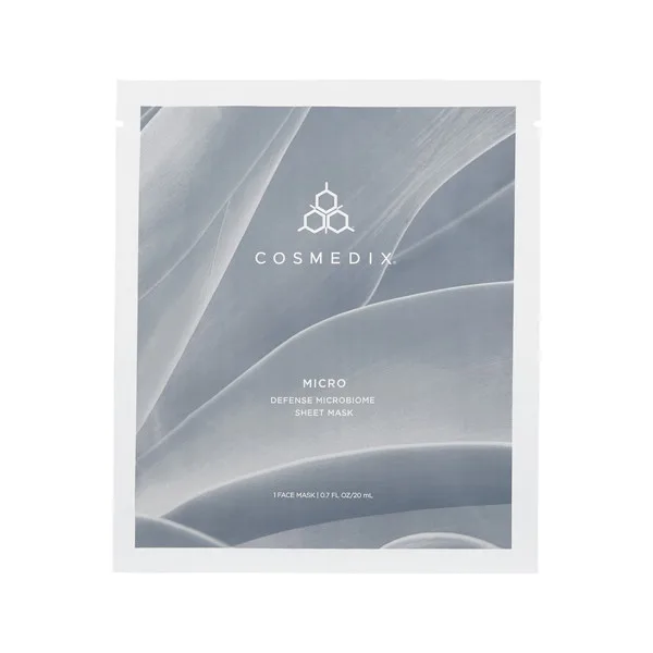 Тканевая маска для лица Cosmedix Micro Defense Microbiome Sheet Mask с пребиотиками, 1 шт, 20 мл
