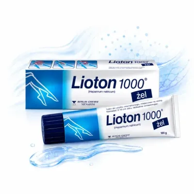 Гель для ног Lioton 1000 с гепарином, от отёков и тяжести в ногах, 100 г