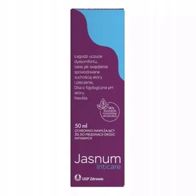 Гель для интимной гигиены Jasnum Inticare, увлажняющий и успокаивающий, 50 мл