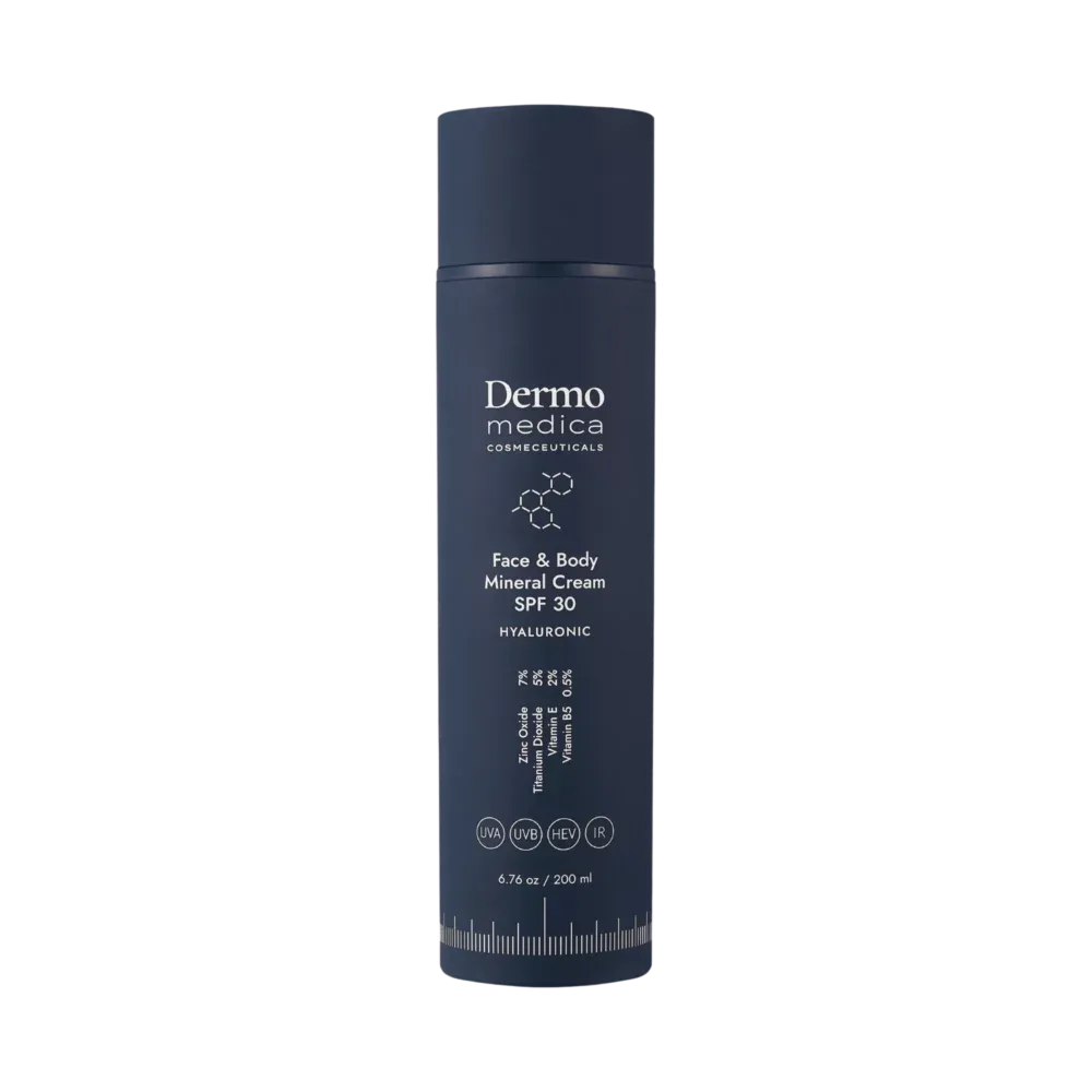 Солнцезащитный крем для лица и тела Dermomedica Face and Body Mineral Cream с минеральным фильтром, SPF 30, 200 мл
