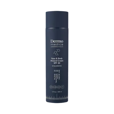 Солнцезащитный крем для лица и тела Dermomedica Face and Body Mineral Cream с минеральным фильтром, SPF 30, 200 мл