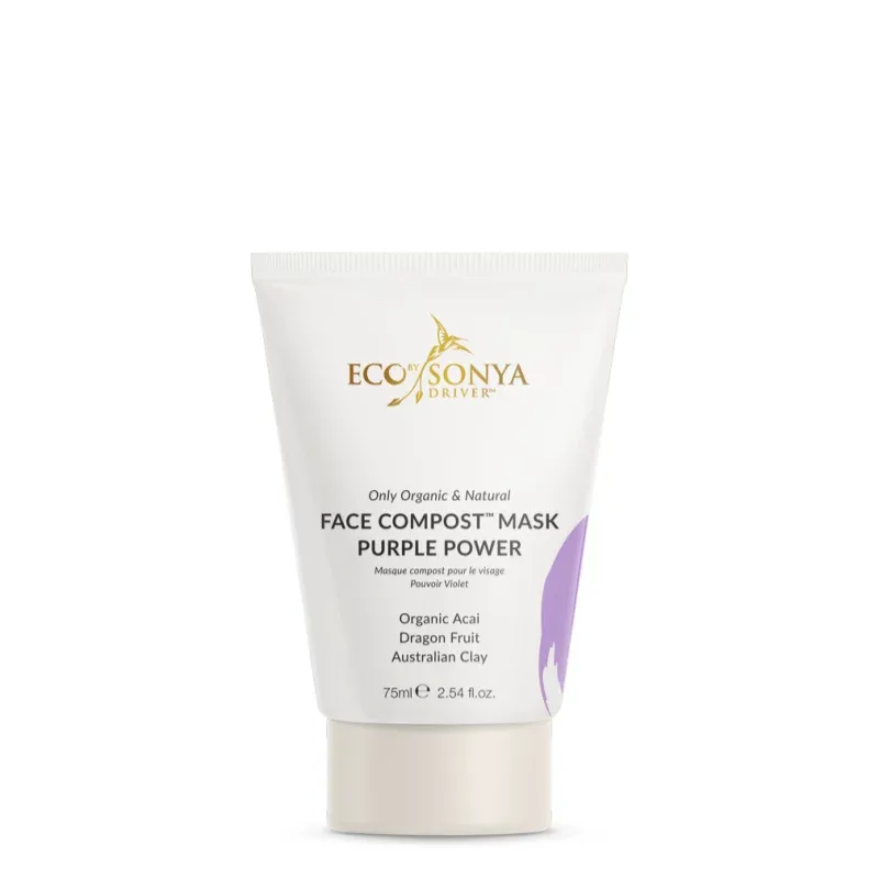 Кремовая маска для лица Eco by Sonya Face Compost Purple Power Mask детокс, осветляющая, 75 мл