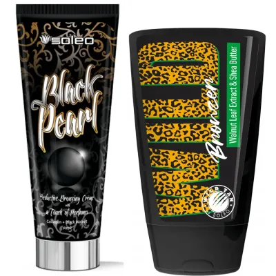 Набор бронзеров для солярия Soleo Black Pearl 150 мл и Wild Tan Wild Bronzer 125 мл