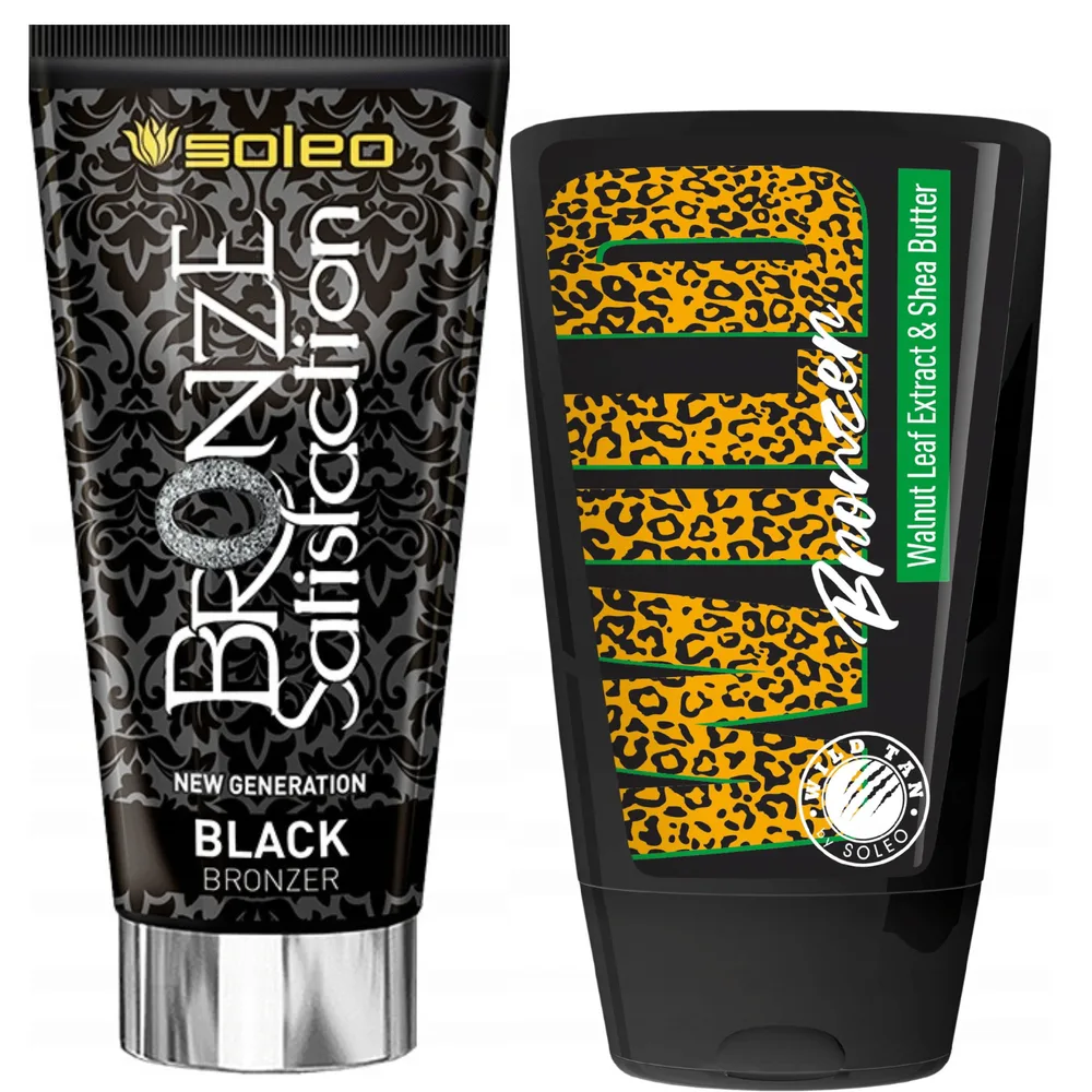 Набор бронзеров для солярия Soleo Black Bronzer Satisfaction 150 мл и Wild Tan Wild Bronzer 125 мл