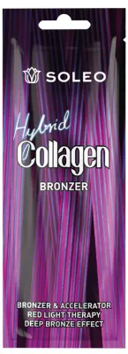 Бронзер-ускоритель для солярия Soleo Hybrid Collagen, с коллагеном, 3 саше по 15 мл