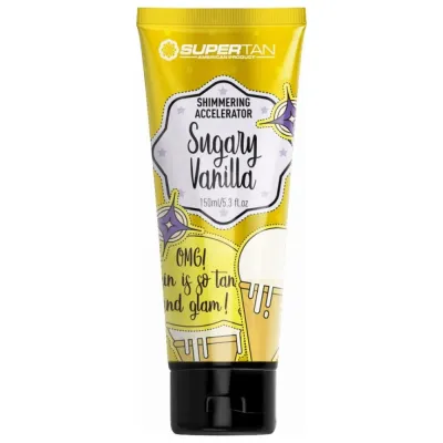 Ускоритель загара для солярия SuperTan Sugary Vanilla, с хайлайтером, для светлой кожи, 150 мл