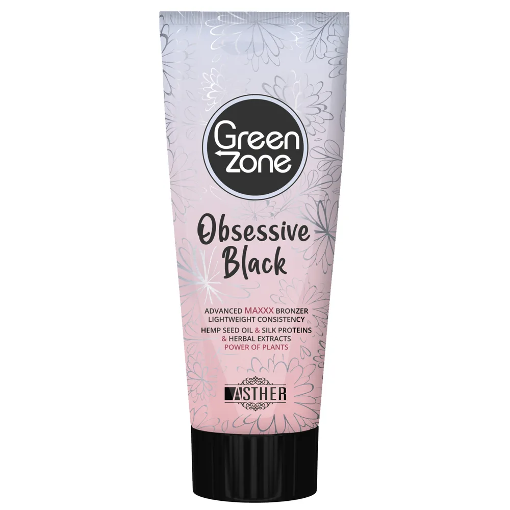 Бронзер для солярия Asther Green Zone Obsessive Black, интенсивный, с DHA и эритрулозой, 200 мл