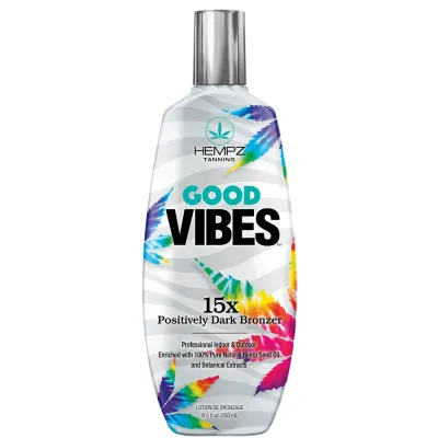 Бронзер для солярия Hempz Good Vibes 15x Positively Dark, с DHA