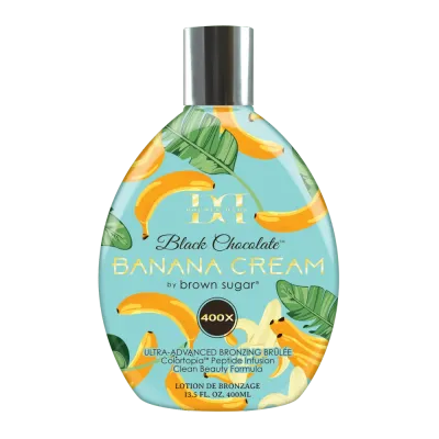 Бронзер для солярия Brown Sugar Black Chocolate Banana Cream 400X, с пептидами, 400 мл
