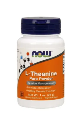 L-теанин в порошке NOW Foods L-Theanine, 285 мг в порции, 28 г